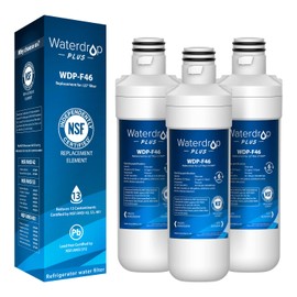 Waterdrop Plus LT1000PC ADQ747935 Refrigerator Water Filter, Reduce PFAS, Replacement for LG® LT1000P®, LT1000PC, ADQ74793501, Kenmore 46-9980, LFXC24796S, LSFXC2496D, 3 Filters (Package May Vary)