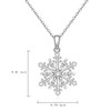 Snowflake Necklace for Women Sterling Silver Winter Snowflake Pendant Necklace