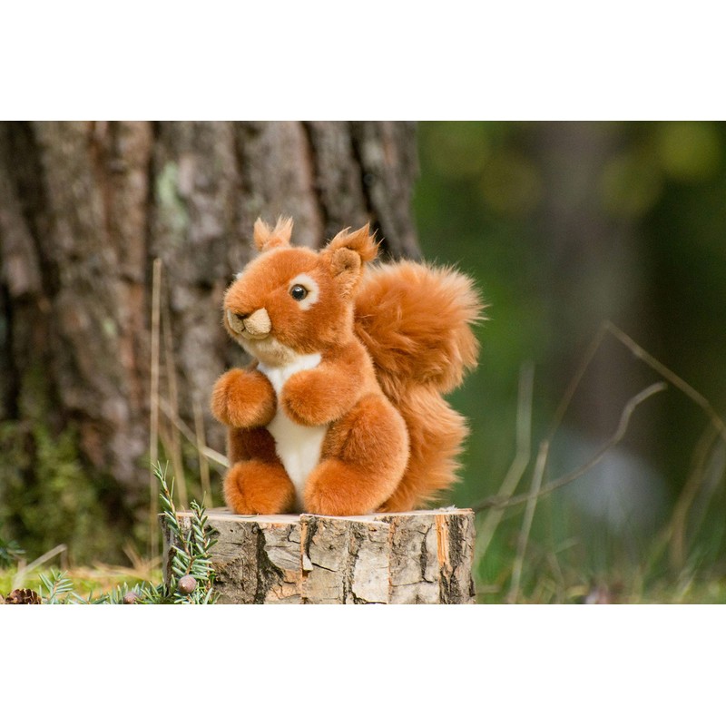 Teddy Hermann 90843 Squirrel 5,5"/14 cm, Soft Toy, Plush Toy