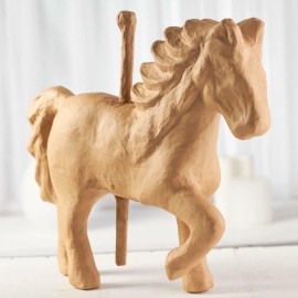 Factory Direct Craft Paper Mache Carosel Horse