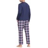 MoFiz Men's Pajamas Plaid Sets Sleepwear Long Sleeve Shirts and