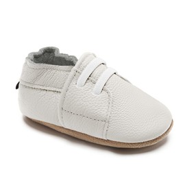 Hmiya Soft Leather Crawling Shoes, Baby Shoes with Suede Soles, for Boys and Girls aged 0–6 Months, 6–12 Months, 12–18 Months and 18–24 Months