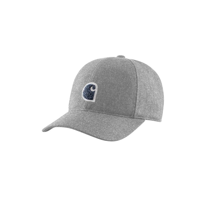 Carhartt Men's Wool Blend C Patch Cap, Heather Grey