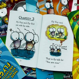 Fly Guy 1-15 Complete Collection Series Pack Set, 15 pcs Boxed Set, For1st 2nd Grade Children Kids