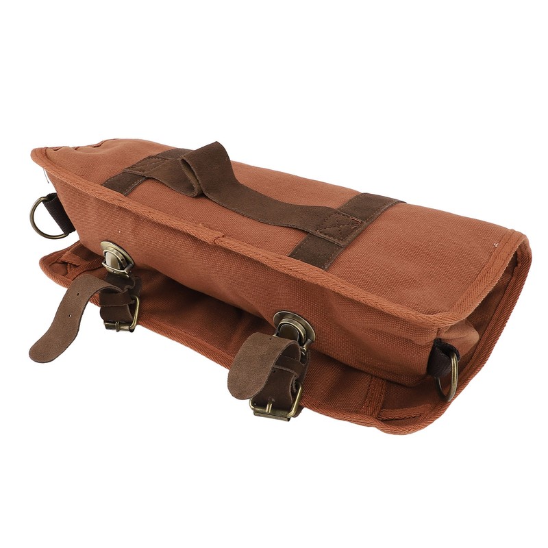 Bartender Tool Bag Canvas Leather Bartender Roll Bag Portable Multiple