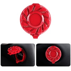 1 Pcs Red Push Start Button Cover Rotate The Start Button Cover Car Start Stop Button Cover Car Button Decoration Engine Start Stop Button Cover Accessories Decorations Universal for Car (Red)