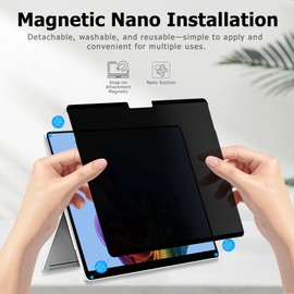 Adeway Privacy Screen Protector for Surface Pro 7/6/5/4/3 12.3 Inch, Magnetic Nano, Anti-Spy, Removable, Blue Light & UV Blocking, Anti-Glare