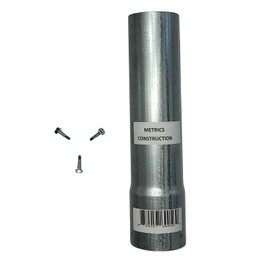 Metrics Construction Fence Post Extender 2-3/8 Inches, Length (Rise) 24 inches, Color Silver