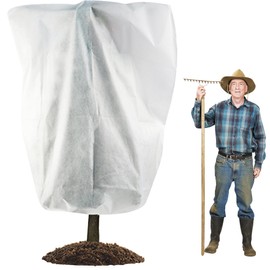 Cthenqeeu 3 Pack H84 x W72 Plant Covers Freeze Protection - Shrub Cover, Winter Tree Cover with Drawstring for Season Extension & Frost Protection, White