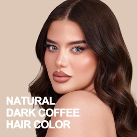 Onilyua Dark Coffee Hair Dye Shampoo, Hair Dye Shampoo 3 in 1, Brown Hair Dye for Men Women Colors in Minutes, 100% Gray Coverage for All Hair Types 16.9 Fl Oz (Dark Coffee)