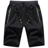 Tansozer Men’s Sport Shorts with Zip - Black , size: