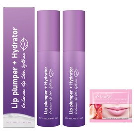 GMHLLES 2 Pcs Hydrator Lip Plumper for Older Women, Long-Lasting Moisturizing Lip Plumper with Strawberry Flavor Lip Mask for Daily Skin Care
