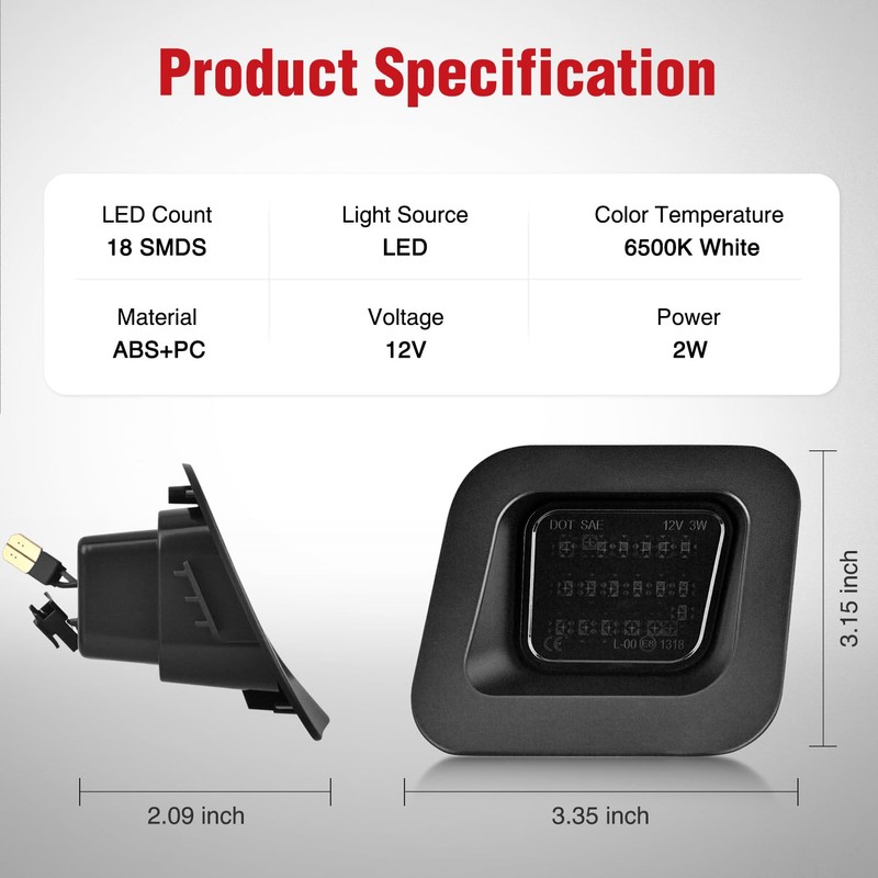 Nilight License Plate Lights Compatible with 2003 2004 2005 2006