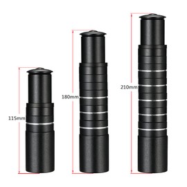 Boenoea - Extensor de horquilla para bicicleta (115 mm, 180 mm, 210 mm, aleación de aluminio, adaptador de cabeza para bicicleta de montaña, bicicleta de carretera, MTB, BMX, Fixie