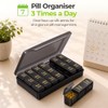 AUVON Weekly Pill Organiser 3 Times a Day, Face-Up Labels
