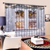 Waterproof Christmas Curtain Window Decorations Christmas Ornaments Home Living Room