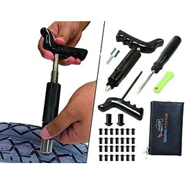 GRAND PITSTOP 36 Pcs Tubeless Tire Puncture Repair Kit with Mushroom Plug for Tyre Punctures and Flats on Cars, Motorcycles, ATV, Trucks & Tractors (30 Mushroom Plugs)
