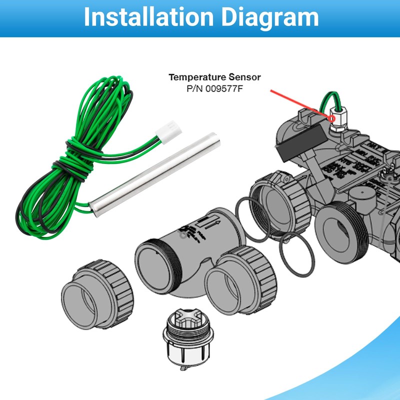 009577F Temperature Sensor Iid Units Compatible with Raypak Spa &
