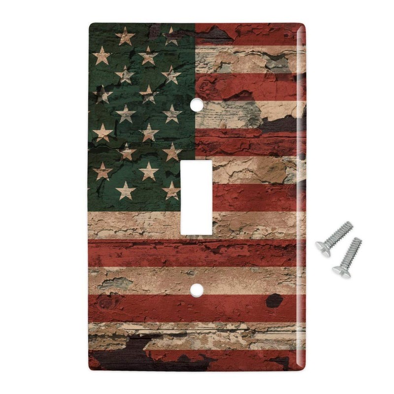 GRAPHICS & MORE Rustic American USA Flag Distressed Plastic Wall