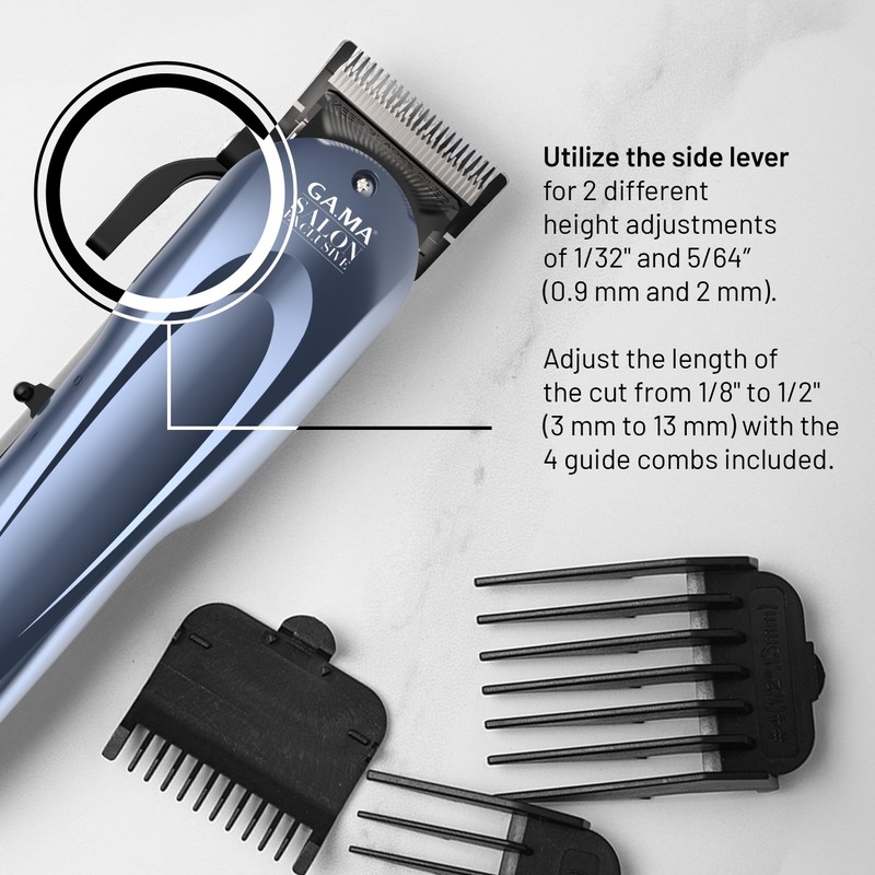 GA.MA GC910 Hair Clipper, Corded or Cordless, Ultra-Sharp Stainless Steel