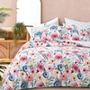 LOOPUINHOM King Quilt Set 3-Piece Bedspread Reversible Quilted Bedding 100%