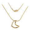 Cape Cod Jewelry-CCJ Necklace Floating Open Heart Pendant GoldTone 18"