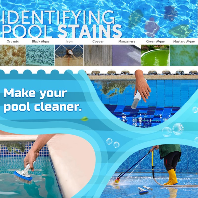 NEOHATION Pool Pumice Stone and 5 inch Stainless Steel Pool