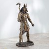 Veronese Design 11" Egyptian God Anubis Holding Cobra Scepter Cast