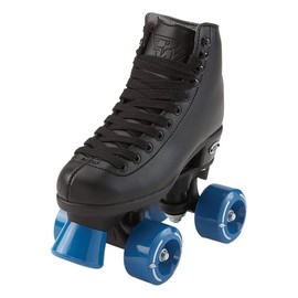 Riedell RW Wave Roller Skate - Kids Quad Roller Skates for Indoor/Outdoor | Black | Size 13 Youth