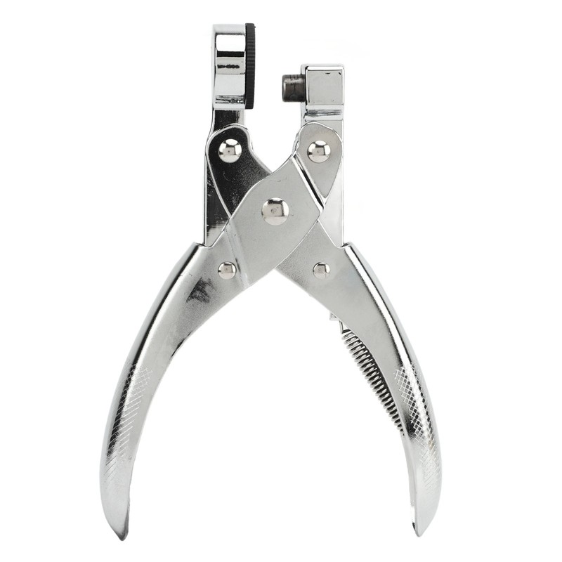 Hole Punch Plier Zinc Alloy Sliver Handheld Paper Puncher Tool