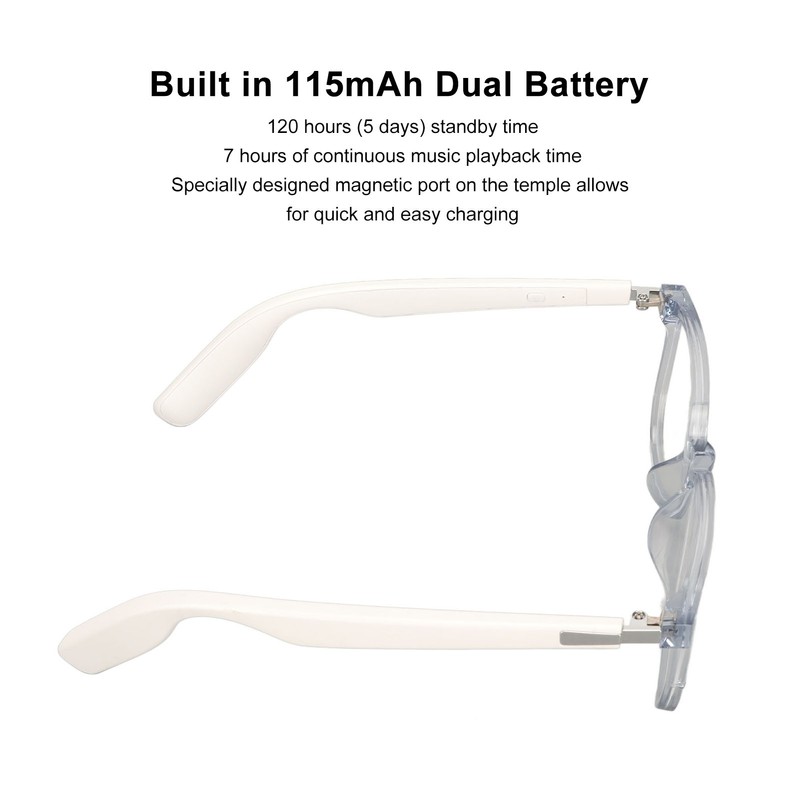 Bluetooth Glasses IP65 Waterproof Blue Light Blocking Touch Control Hands