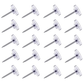 HAALII Push Pins, Clear Thumb Tacks, Flat Thumb Tacks Steel Point and Clear Plastic Head Pushpins, Transparent Thumbtacks for Cork Board Bulletin Boards for School, Office, Cork Board, 150 pcs