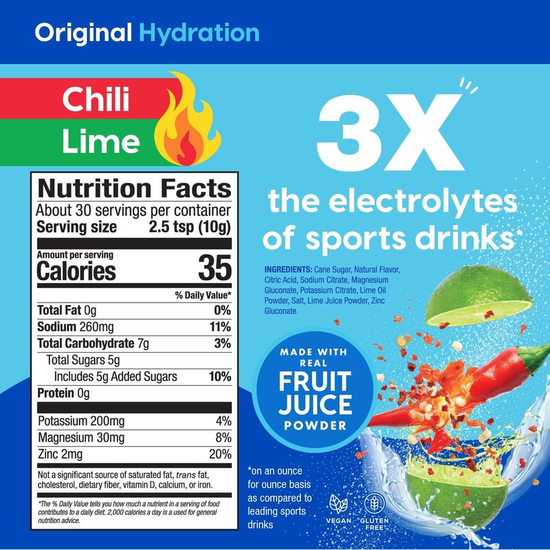 HYDRANT Bulk Electrolyte Drink Mix, Fast Acting Hydration with Real