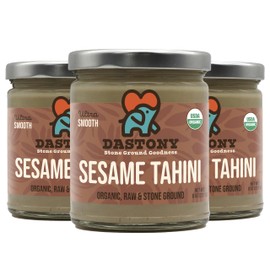 Dastony Organic Raw Sesame Tahini Seed Butter, 8 oz | Only One Ingredient | Vegan, Paleo and Keto Friendly, Non GMO, Gluten-free - Pack of 3