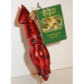 Old World Christmas 2020 - RED SQUID - OLD WORLD CHRISTMAS BLOWN GLASS ORNAMENT NEW W/TAG 12600