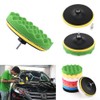 10Pcs 7" Polishing Buffing Waxing Pad Kit Tool For Car