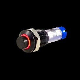 Tesi MIMMO 10MM LED Momentary Push Button Guitar Kill Switch Black/Red
