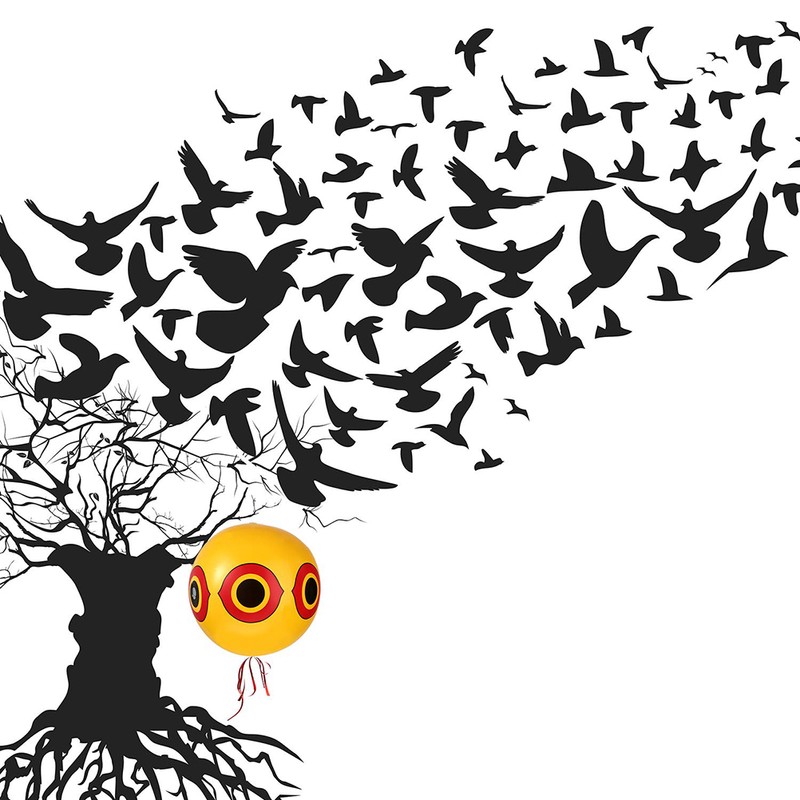 3PCS Bird Repellent Balloons Scary Eyes Balloons with Eye Sticker