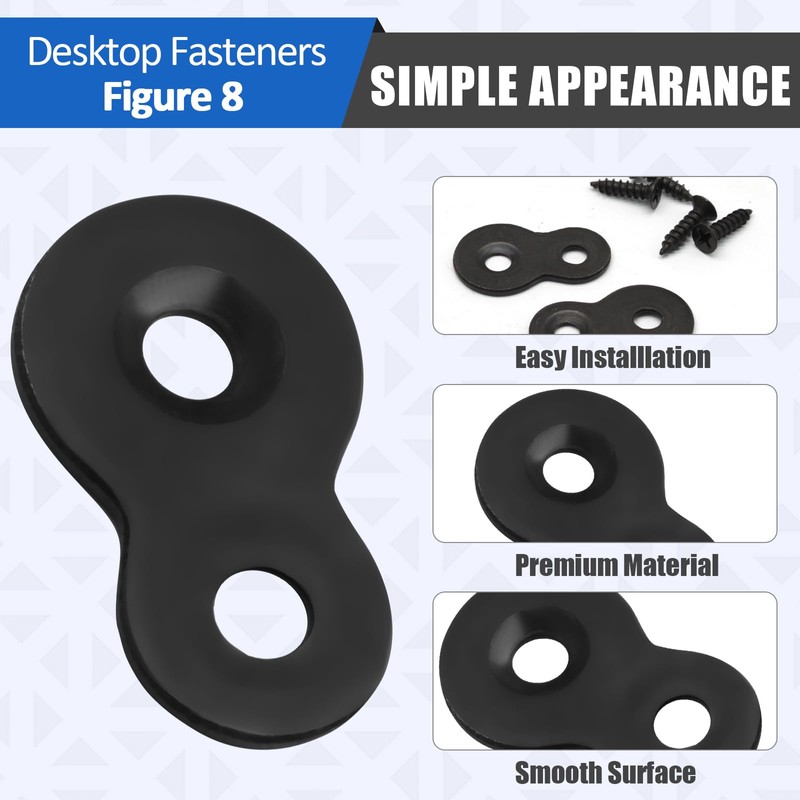 Hordion 20pcs Figure 8 Fastener Table Top Fasteners, Heavy Duty