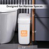 MOPALL Small Bathroom Trash Can with Lid, 3.2 Gallon /