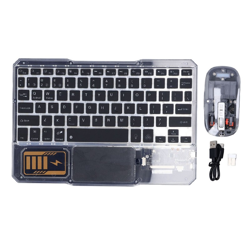 Bluetooth Keyboard Mouse Combo 7 Colours Night Light Wireless Keyboard