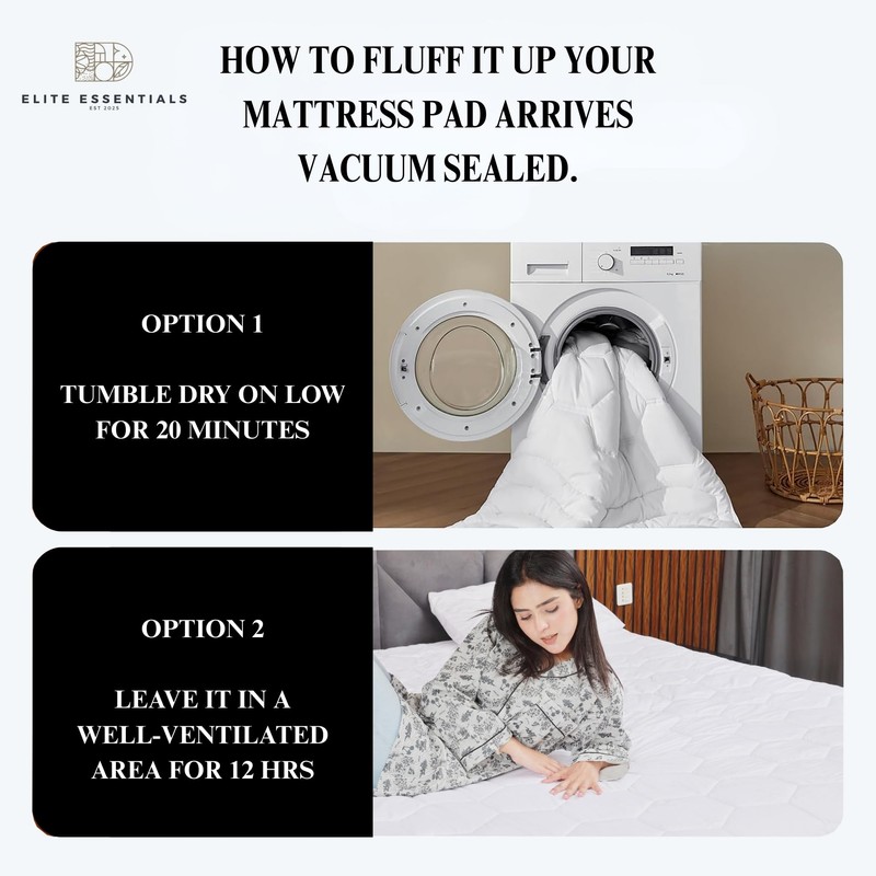 Elite Essentials Quilted Soft Mattress Protector With 110 GSM Microfiber