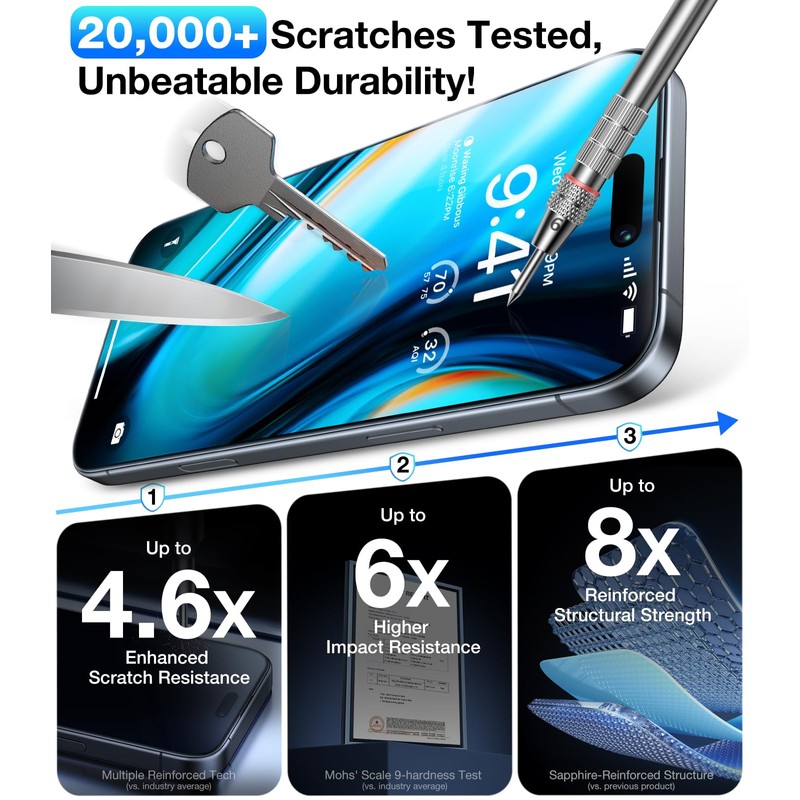 UltraGlass TOP 9H+ Armor for iPhone 16 Pro Max Privacy