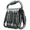 MyIdeaz Carabiner with spring-loaded gate, D shape carabiner set, 80