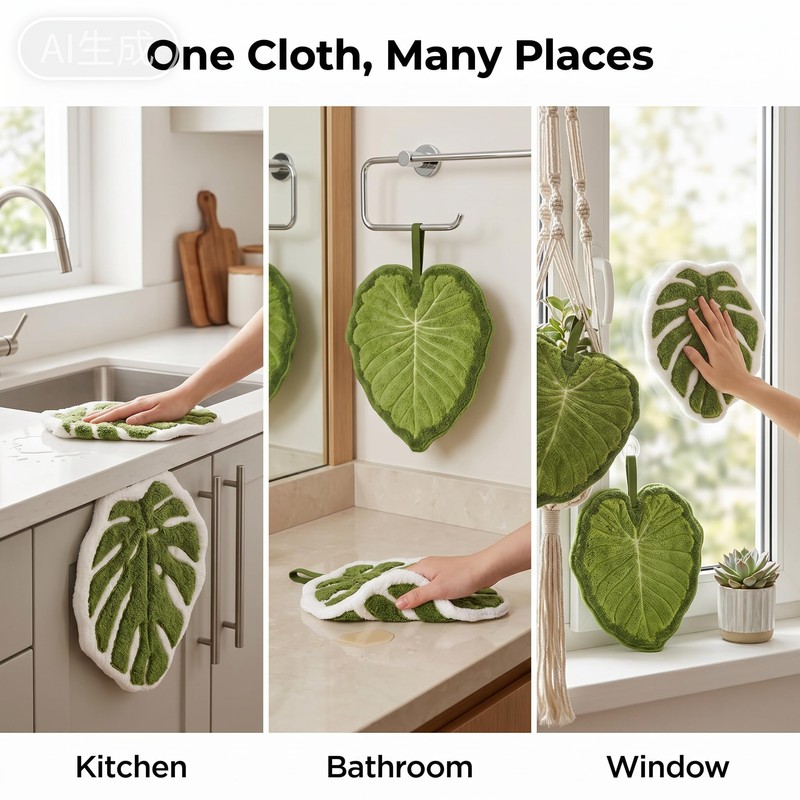ZPSCXQ Green Hand Towels For Kitchen And Bathroom Use, Sage