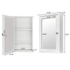 Bathroom Wall Cabinet with One Mirror Single Door Multipurpose Storage