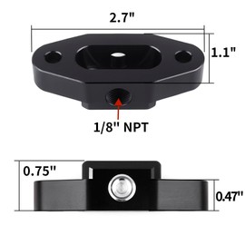 CNRAQR LS Engine Oil Cooler Bypass Cover Block off Plate Compatible with Gen III IV LS Engine Replace OE#12577903(2x 1/8" NPT Ports)