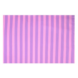 miwaki Fabric Placemat for Kids Girls Kindergarten Nursery Simple with Name Tag Motif Purple Pink Stripe PU 1 Piece Small