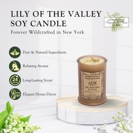 ADK Lily of The Valley Scented Candle, 4.5 Oz Natural Aromatherapy Candle for Home Decor & Kitchen Décor, Relaxing Plant-Based Wax Candles Perfect for Gift Giving