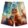 Cozople Swim Trunks for Boys Quick Dry Hawaiian Cat Swimsuits